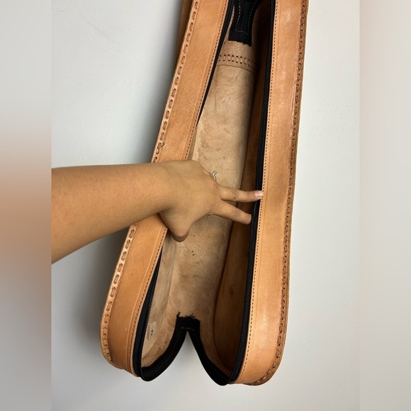 Ukelele Genuin Brown Leather Case Crossbody Strap Minimalist Neutral adjustable - Picture 7 of 14